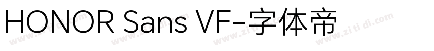 HONOR Sans VF字体转换